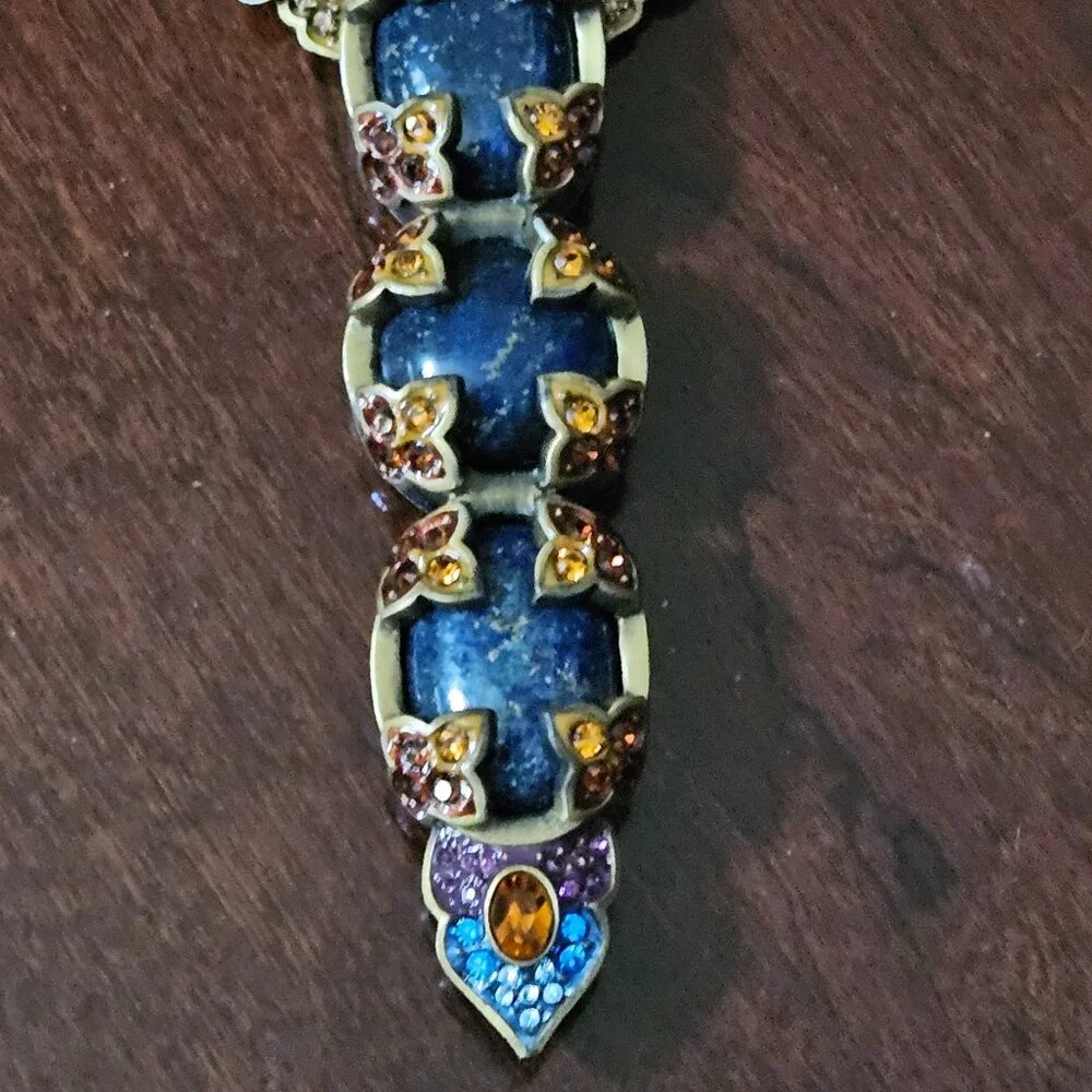 UNICORN RARE JAY STRONGWATER BLUE LAPIS CROSS NATIVITY CRYSTAL FIGURINE OBJET